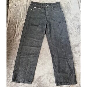 Joker Mens Dark Wash Wide Leg Denim Jeans Baggy Streetwear High Rise Pants 32X31